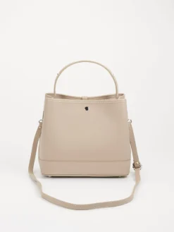 Damen Konstantin Starke – Bucket Bag aus Kalbleder Beigegrau