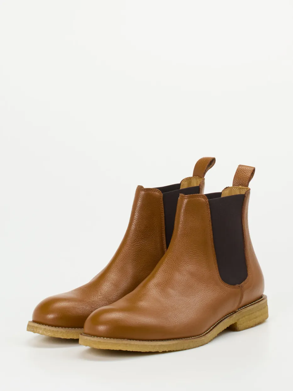 Herren Konstantin Starke – Chelsea Boots aus Glattleder Cognac