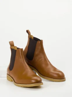 Herren Konstantin Starke – Chelsea Boots aus Glattleder Cognac