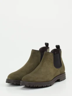 Herren Konstantin Starke – Chelsea Boots aus Veloursleder oliv