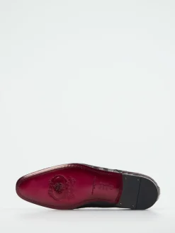 Herren Konstantin Starke – Derby-Schuhe aus geprägtem Leder Bordeaux