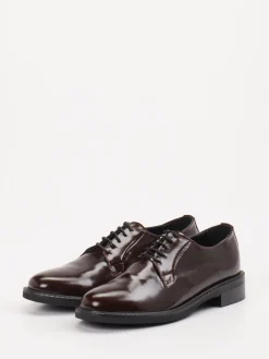 Damen Konstantin Starke – Derby-Schuhe aus Hochglanzleder Dunkel