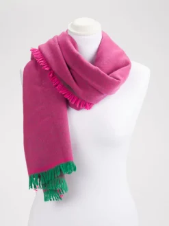 – Fransenschal aus Wollmischung Pink*Konstantin Starke Best