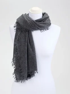 – Fransenschal aus Wollmischung anthrazit*Konstantin Starke Best