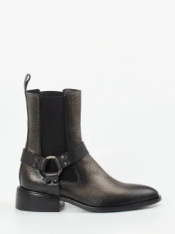 Damen Konstantin Starke – Harness-Stiefelette aus Kalbleder