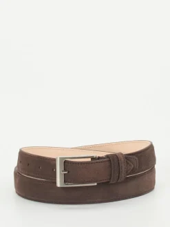 – Herrengürtel aus Veloursleder dunkel*Konstantin Starke