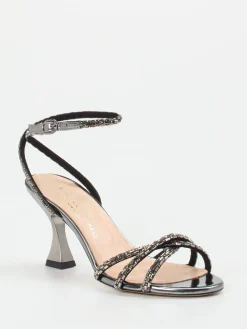 – High Heel Sandale aus Metallicleder anthrazit*Konstantin Starke Best