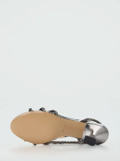 – High Heel Sandale aus Metallicleder anthrazit*Konstantin Starke Best