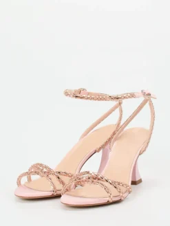 Damen Konstantin Starke – High Heel Sandalette aus Metallicleder rosé