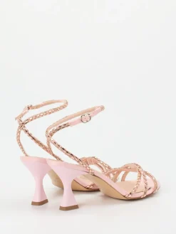 Damen Konstantin Starke – High Heel Sandalette aus Metallicleder rosé