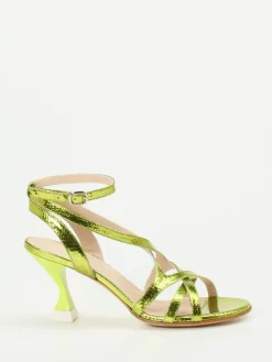 – High Heel Sandalen aus Metallicleder*Konstantin Starke Sale