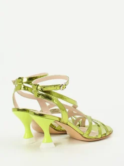 – High Heel Sandalen aus Metallicleder*Konstantin Starke Sale