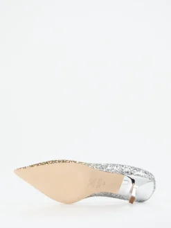 Damen Konstantin Starke – High Heels aus Metallic-Glitzertextil Gold