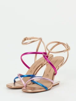 – High Heel Sandale aus Metallicleder*Konstantin Starke