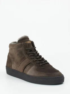 – High-Top Sneaker aus Veloursleder Dunkel*Konstantin Starke Hot