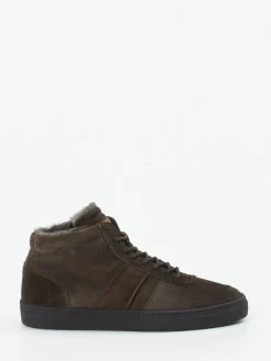 – High-Top Sneaker aus Veloursleder Dunkel*Konstantin Starke Hot