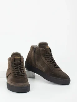 – High-Top Sneaker aus Veloursleder Dunkel*Konstantin Starke Hot