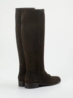 – Kniehohe Stiefel aus Veloursleder Dunkel*Konstantin Starke Clearance