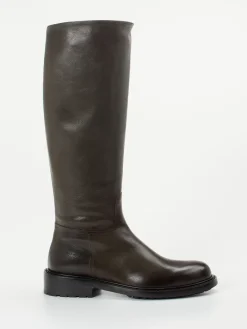 Damen Konstantin Starke – Kniehohe Stiefel aus Kalbleder dunkel