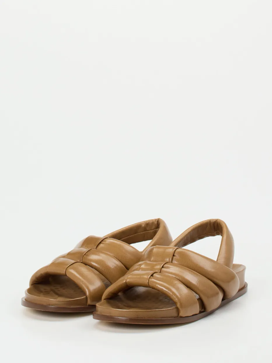 Damen Konstantin Starke – Komfort-Sandalen aus Lammleder cognac