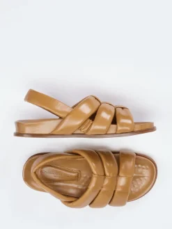 Damen Konstantin Starke – Komfort-Sandalen aus Lammleder cognac