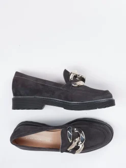 Damen Konstantin Starke – Loafer aus Veloursleder Anthrazit