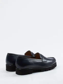 – Loafer aus glänzendem Lammleder Dunkel*Konstantin Starke Discount