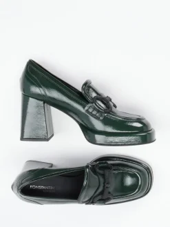 Damen Konstantin Starke – Loafer aus Lackleder Tannen