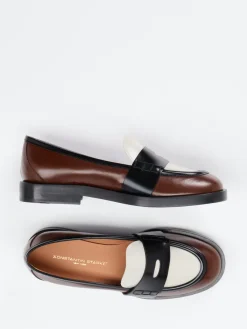 Damen Konstantin Starke – Loafer aus Hochglanzleder kastanienbraun