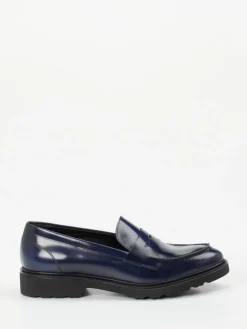 Damen Konstantin Starke – Loafer aus Hochglanzleder Dunkel