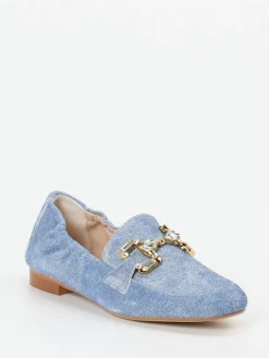 Damen Konstantin Starke – Loafer aus Veloursleder in Jeans
