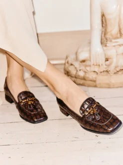 Damen Konstantin Starke – Loafer aus geprägtem Leder