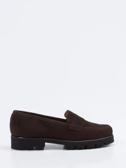 Damen Konstantin Starke – Loafer aus Veloursleder Dunkel