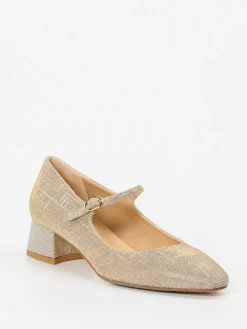 – Mary Jane Pumps aus Metallic-Textil*Konstantin Starke Discount