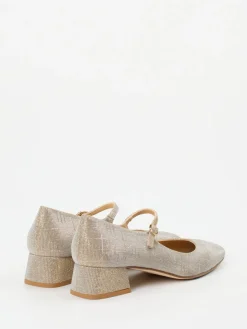 – Mary Jane Pumps aus Metallic-Textil*Konstantin Starke Discount