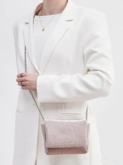 – Minitasche aus Textil in Roségold*Konstantin Starke