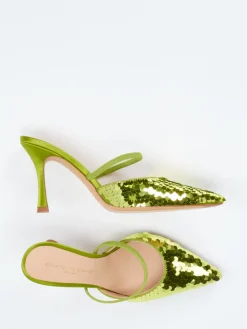 – Mules aus Metallic-Satin Limetten*Konstantin Starke Best