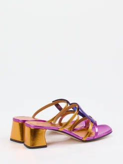 Damen Konstantin Starke – Mules aus Metallicleder Magenta