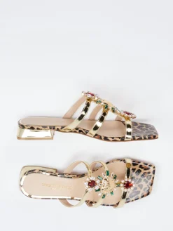 – Mules aus Metallicleder goldfarben*Konstantin Starke Sale