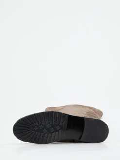 Damen Konstantin Starke – Overknee-Stiefel aus Veloursleder taupe