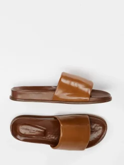 Herren Konstantin Starke – Pantolette aus Lammleder cognac