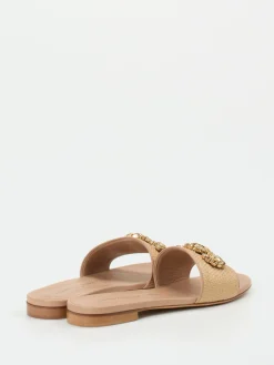 Damen Konstantin Starke – Pantolette aus Leder in Bastoptik