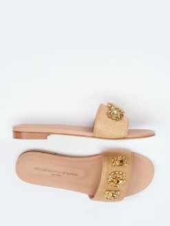 Damen Konstantin Starke – Pantolette aus Leder in Bastoptik