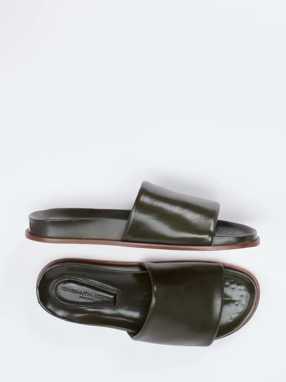 Herren Konstantin Starke – Pantolette aus Lammleder Dunkel