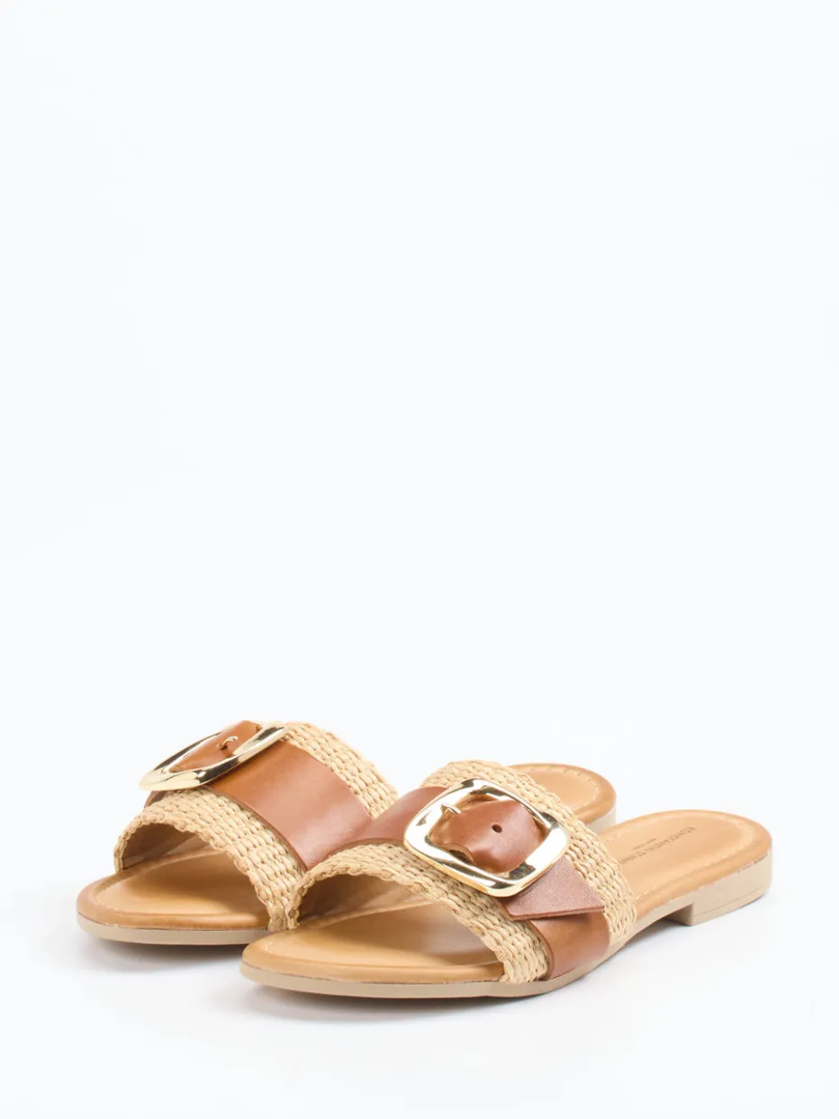 Damen Konstantin Starke – Pantolette aus Kalbleder cognac