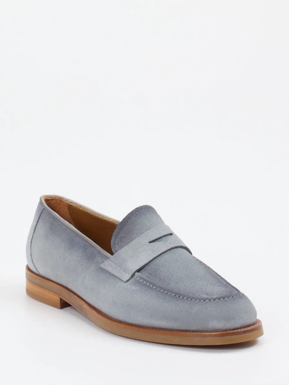 – Penny Loafer aus Veloursleder Taubenblau*Konstantin Starke Best