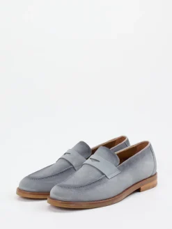 – Penny Loafer aus Veloursleder Taubenblau*Konstantin Starke Best