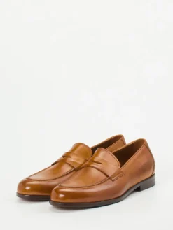 Herren Konstantin Starke – Penny Loafer aus Büffelleder cognac