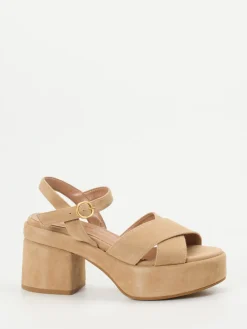 Damen Konstantin Starke – Plateausandale aus Veloursleder