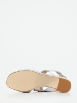 Damen Konstantin Starke – Plateau-Sandalen aus Metallicleder